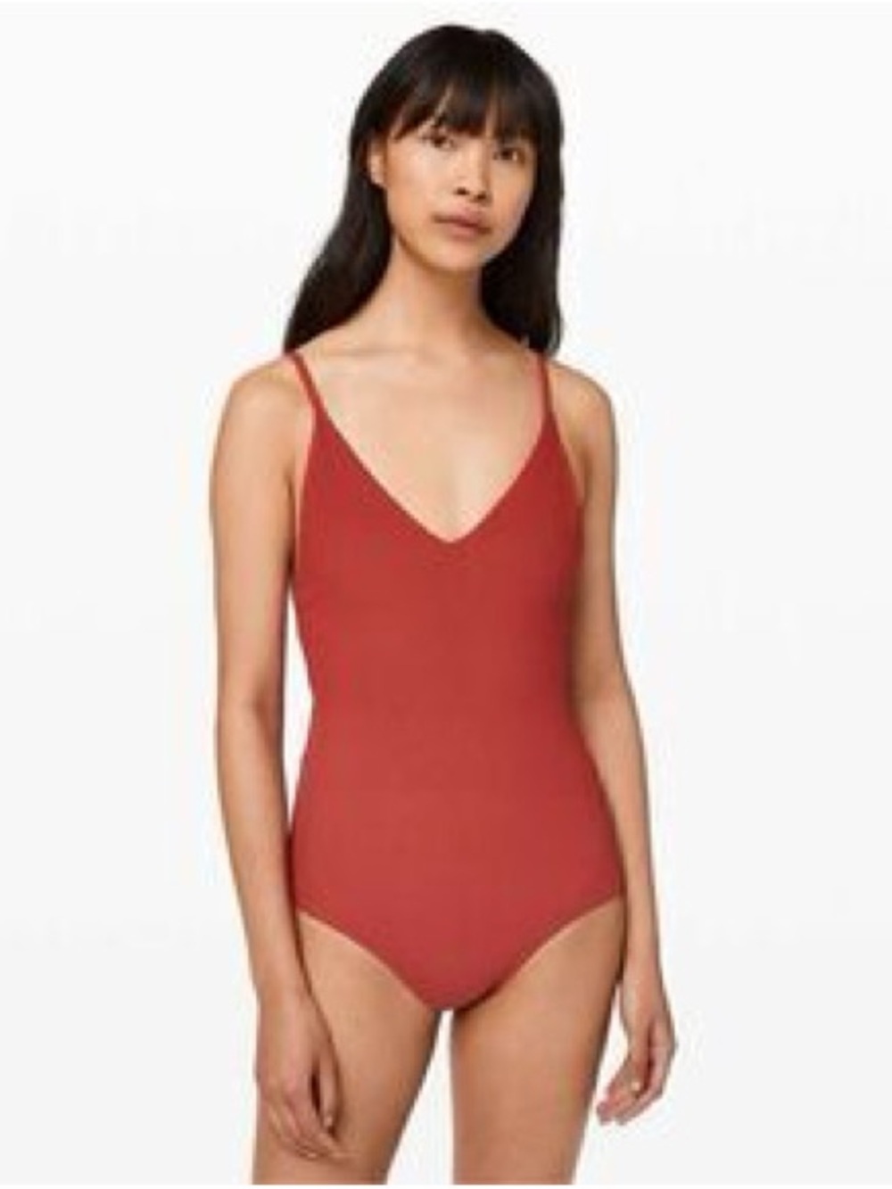 Lululemon Poolside Pause One-Piece Ribbed Black Size 6